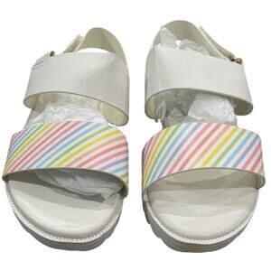 Lucky Brand Kid's Sandals White Rainbow Size 2